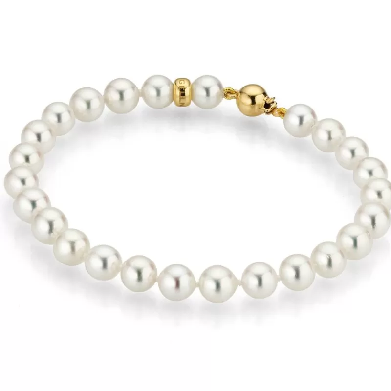 Gellner Perlearmbånd-Armbånd, Akoyaperler 6-6,5 Mm