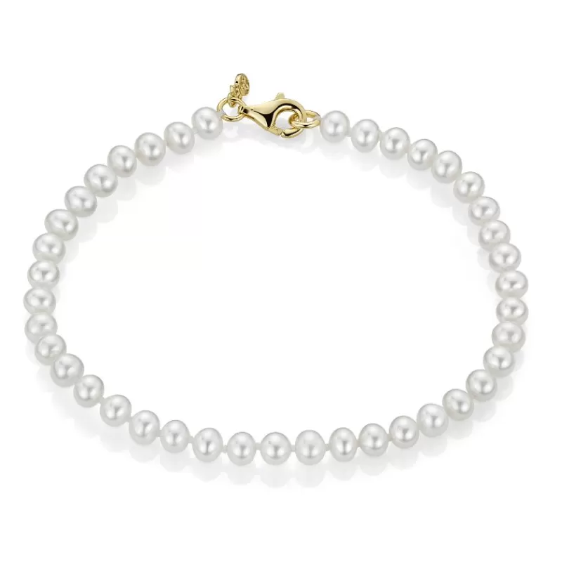 David-Andersen Sølvarmbånd-Armbånd, Stjernestov Ferskvannsperler 4Mm