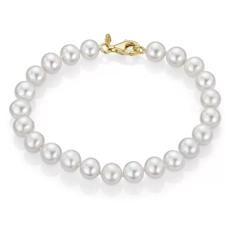 David-Andersen Perlearmbånd-Armbånd, Stjernestov Ferskvannsperler 7Mm