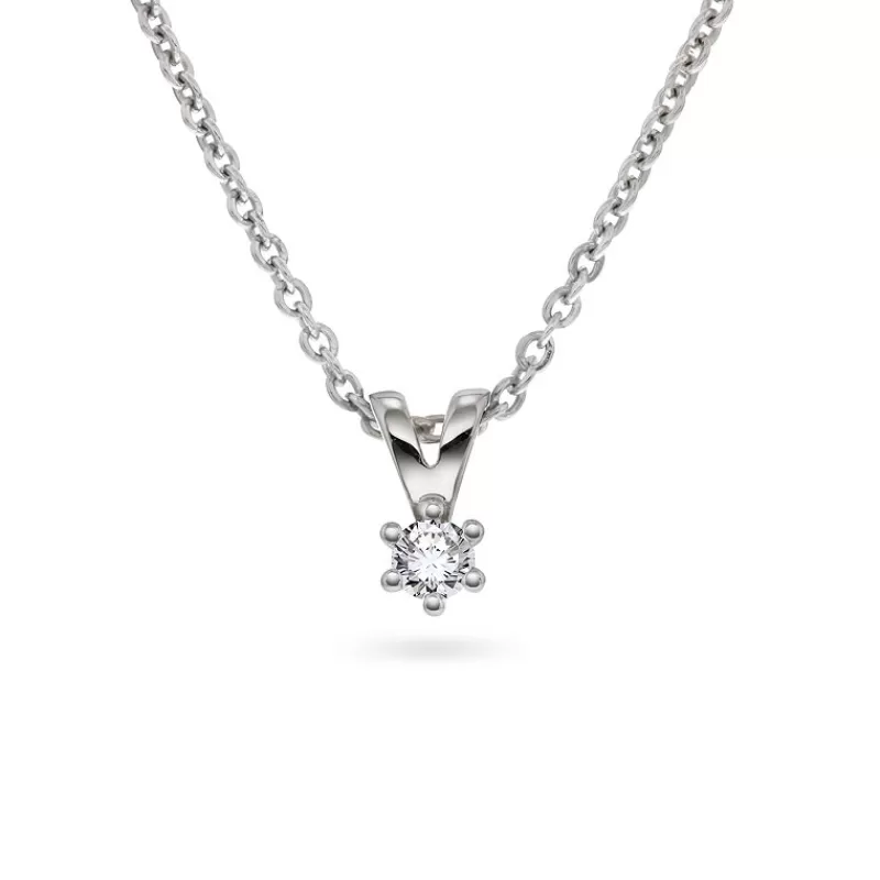 David-Andersen Halssmykker Til Barn-Kjede, Min Forste Diamant 0,05 Ct