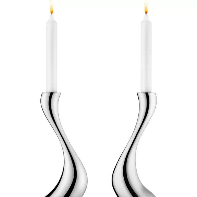 Georg Jensen Home Bryllupsgaver-Lysestaker, Cobra Medium 2 Stk