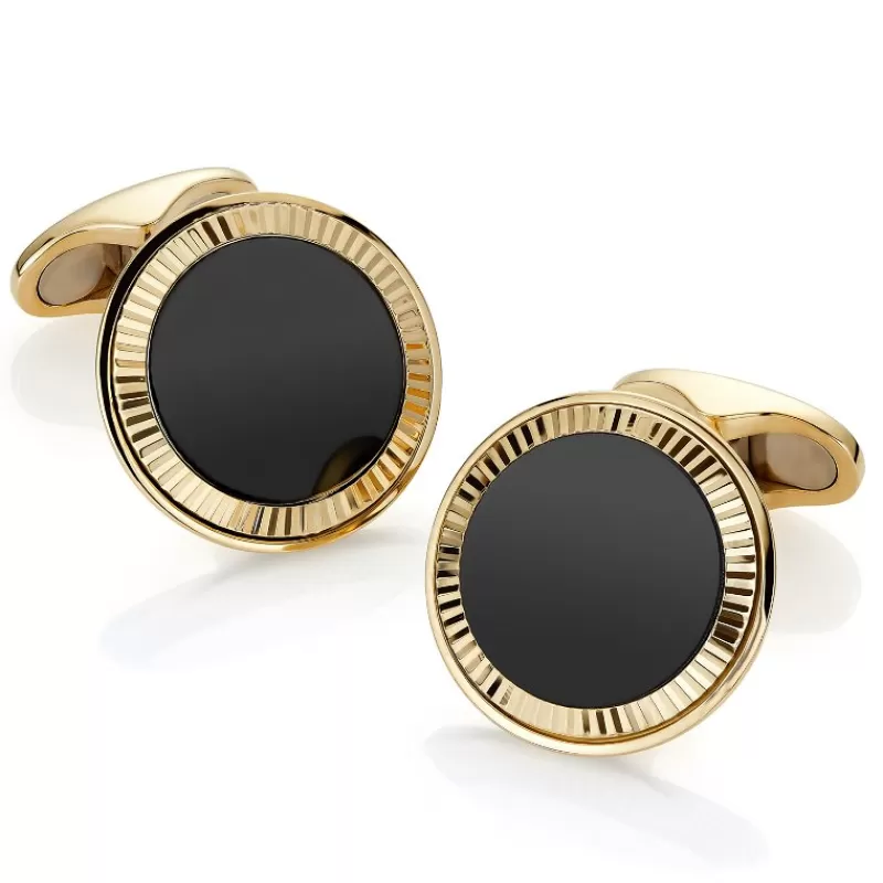 David-Andersen Mansjettknapper-Mansjettknapper, Onyx