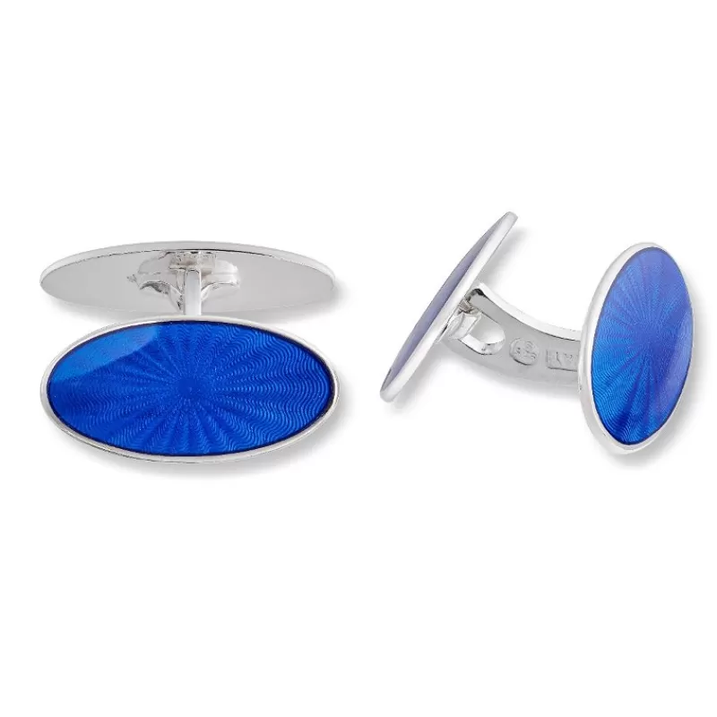 David-Andersen Mansjettknapper-Mansjettknapper, Oval Bla