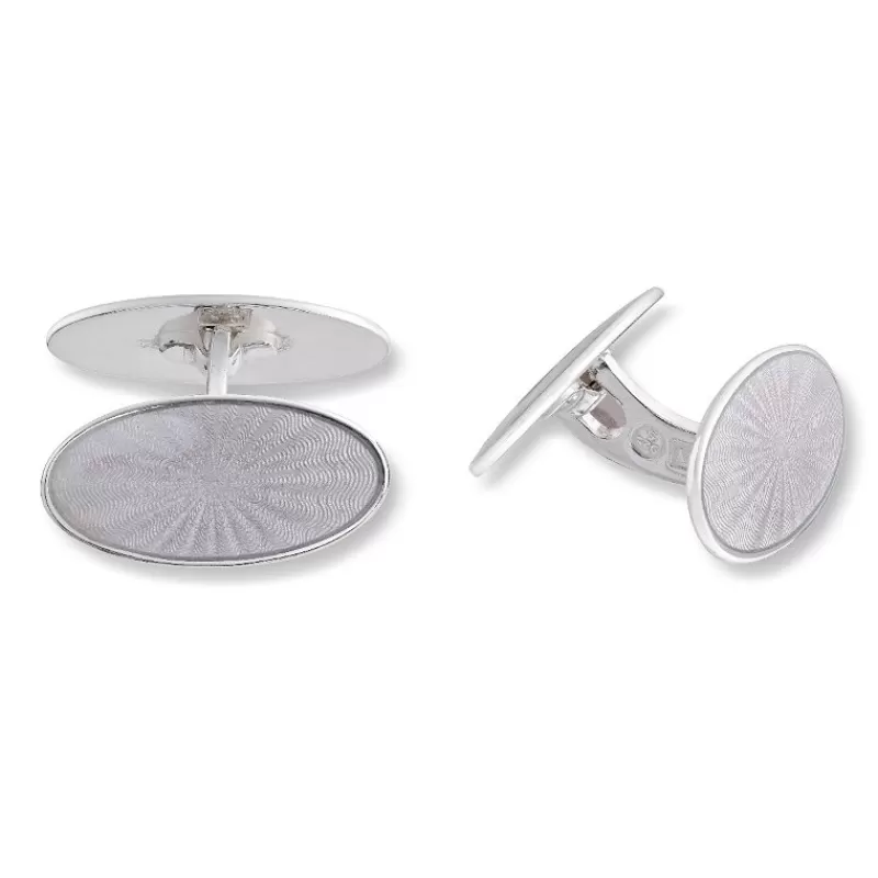 David-Andersen Mansjettknapper-Mansjettknapper, Oval Gra
