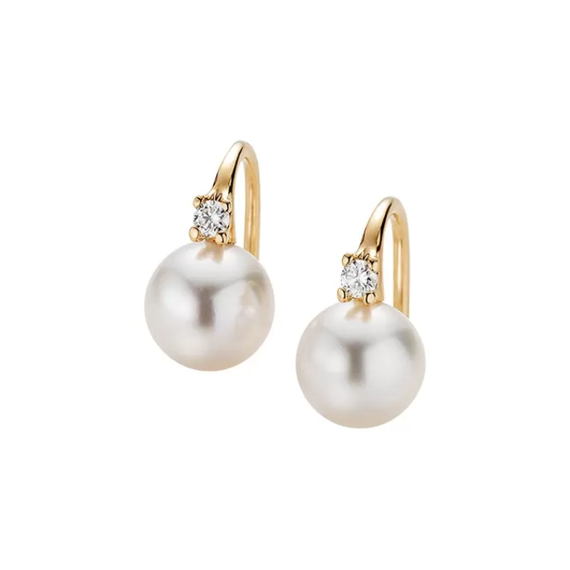 Gellner Gulløredobber-Orepynt, Akoyaperler (8-8,5Mm) Og Diamanter