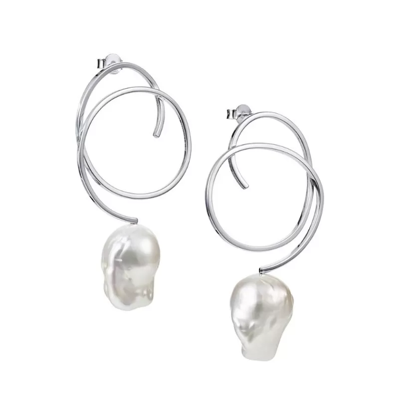 Efva Attling Sølvøredobber-Orepynt, Curly Pearly Ear