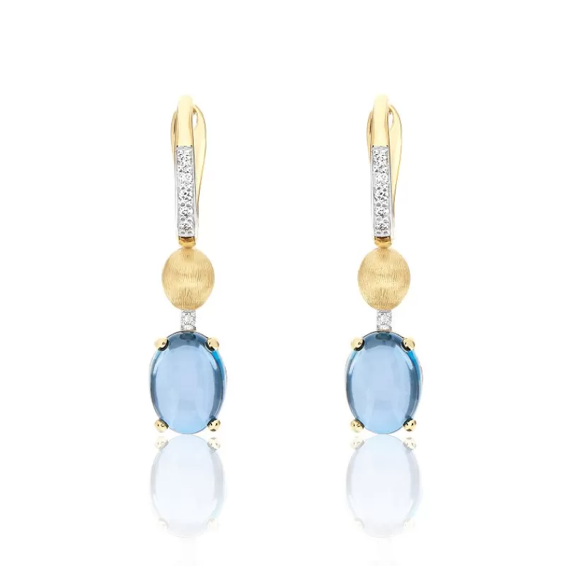 Nanis Gulløredobber-Orepynt, Dancing Azure London Bla Topas