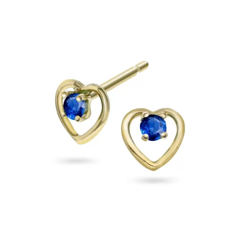 David-Andersen Barnesmykker-Orepynt, Hjerter Med Safir