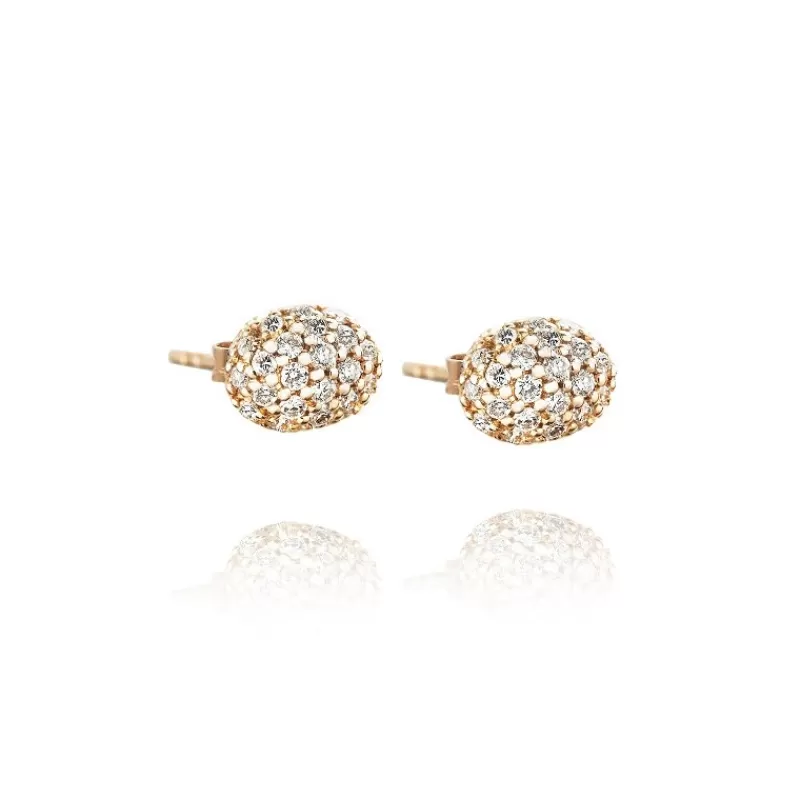 Efva Attling Gulløredobber-Orepynt, Love Bead Diamanter