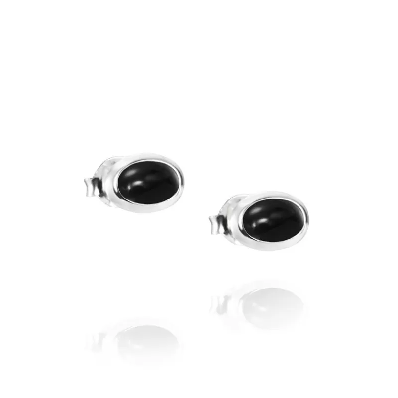 Efva Attling Sølvøredobber-Orepynt, Love Bead Onyx