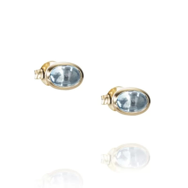 Efva Attling Gulløredobber-Orepynt, Love Bead Topas
