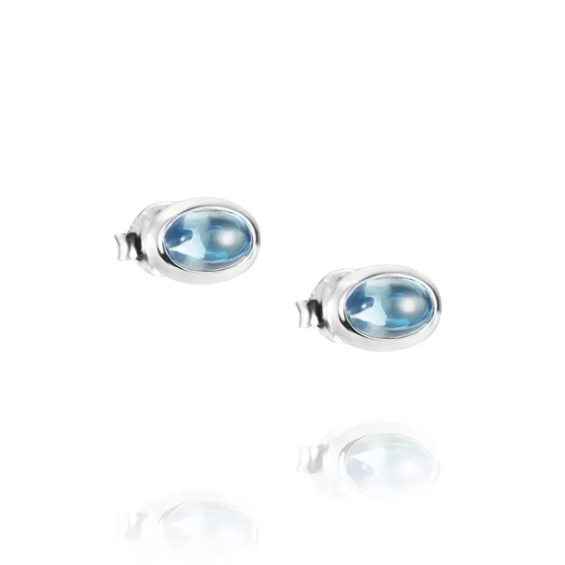 Efva Attling Sølvøredobber-Orepynt, Love Bead Topaz