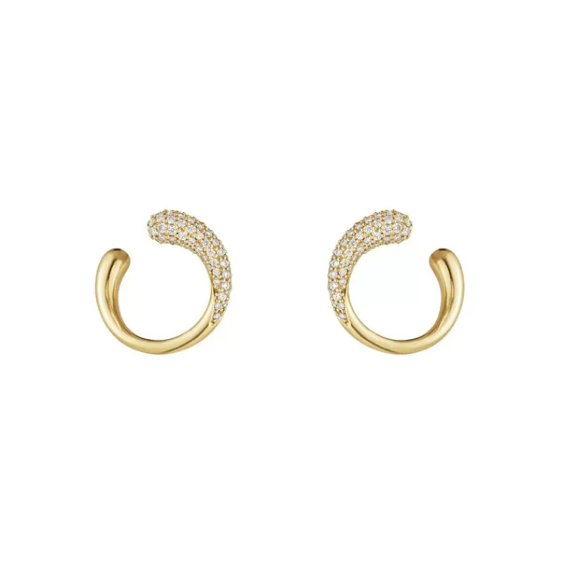 Georg Jensen Gulløredobber-Orepynt, Mercy 0,38 Ct