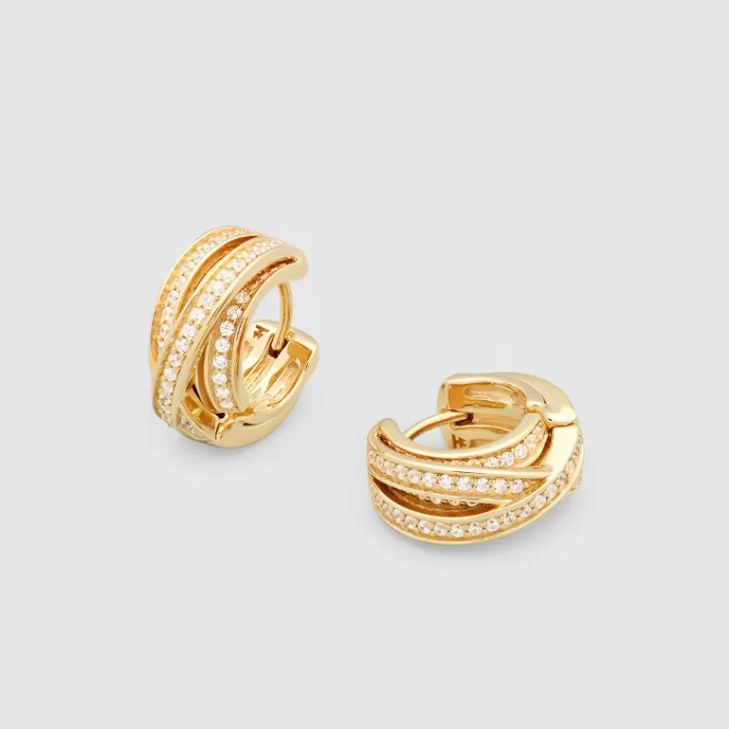 Tom Wood Sølvøredobber-Orepynt, Orb Huggies Gold