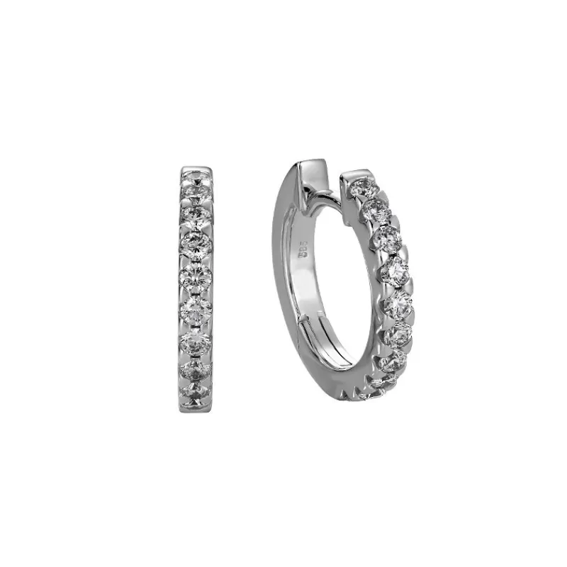 David-Andersen Gulløredobber-Øreringer, Diamanter 0,25 Ct