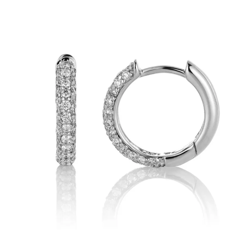 David-Andersen Gulløredobber-Øreringer, Diamanter 0,50 Ct