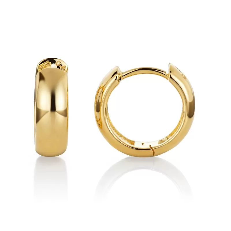 David-Andersen Sølvøredobber-Øreringer, Halvrund O14,5Mm