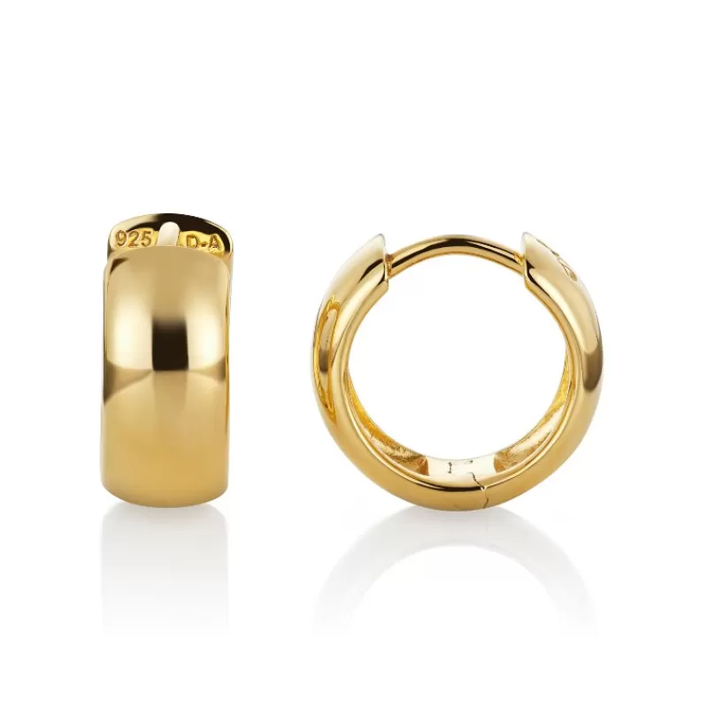 David-Andersen Sølvøredobber-Øreringer, Halvrund O14,5Mm