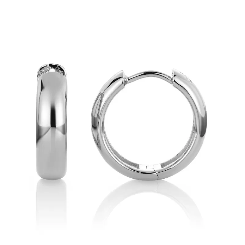 David-Andersen Sølvøredobber-Øreringer, Halvrund O18Mm