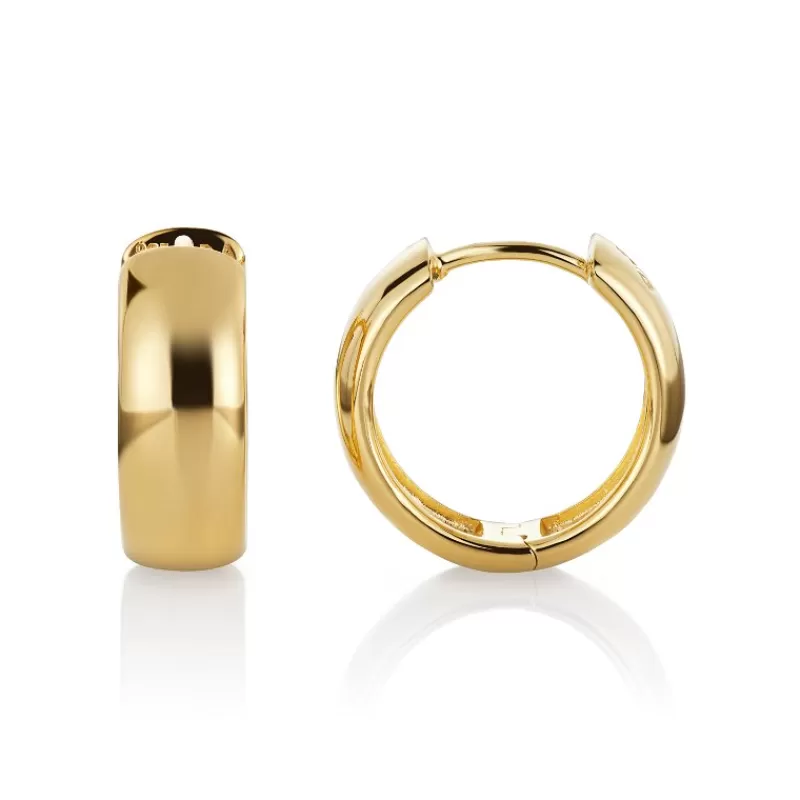 David-Andersen Sølvøredobber-Øreringer, Halvrund O18Mm