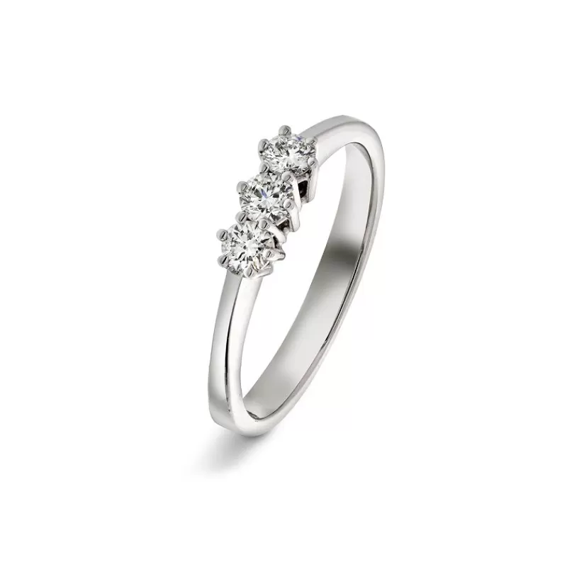 David-Andersen Diamantringer-Ring, 3-Stens (0,30 Ct)