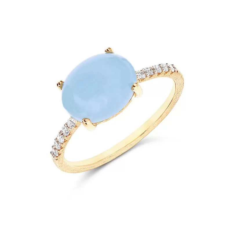 Nanis Diamantringer-Ring, Azure Akvamarin