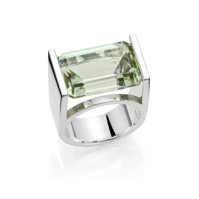 David-Andersen Sølvringer-Ring, D-A Arkiv 1970 Prasiolitt