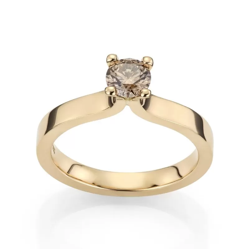 David-Andersen Forlovelsesringer-Ring, D-A Classic Fancy Brown Champagne 0,50 Ct