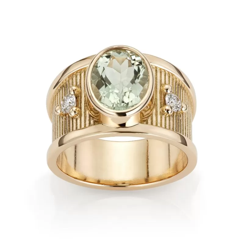 David-Andersen Gullringer-Ring, Deco Prasiolitt