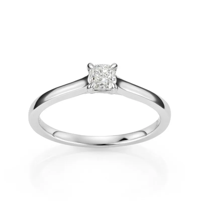 David-Andersen Diamantringer-Ring, Enstens Cushionslipt Diamant 0,30 Ct