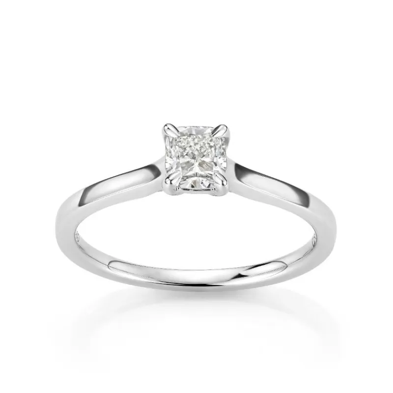 David-Andersen Diamantringer-Ring, Enstens Cushionslipt Diamant 0,70 Ct