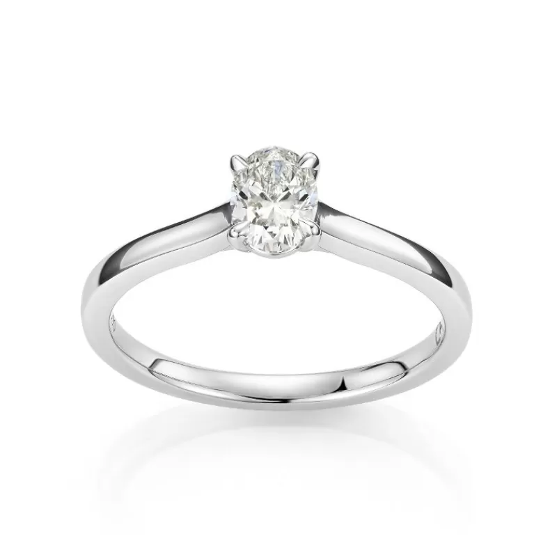 David-Andersen Diamantringer-Ring, Enstens Ovalslipt Diamant 0,50 Ct