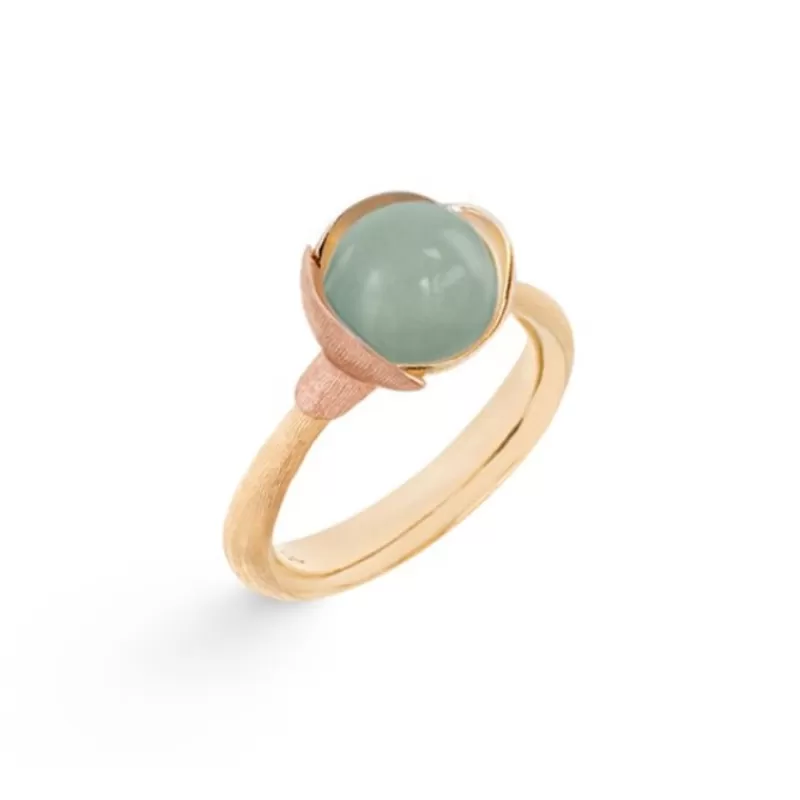 Ole Lynggaard Copenhagen Gullringer-Ring, Lotus Str 1 Akvamarin