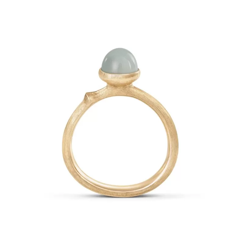 Ole Lynggaard Copenhagen Gullringer-Ring, Lotus Tiny Akvamarin