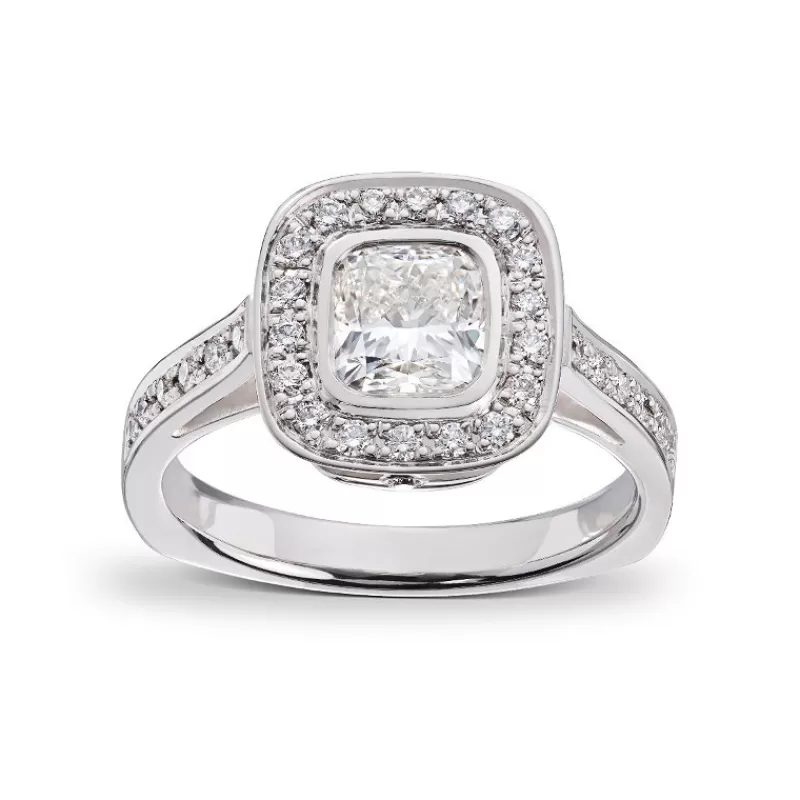 David-Andersen Diamantringer-Ring, Rosett Cushion 1,37 Ct