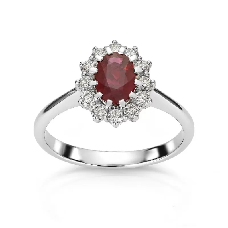David-Andersen Diamantringer-Ring, Rosett Rubin