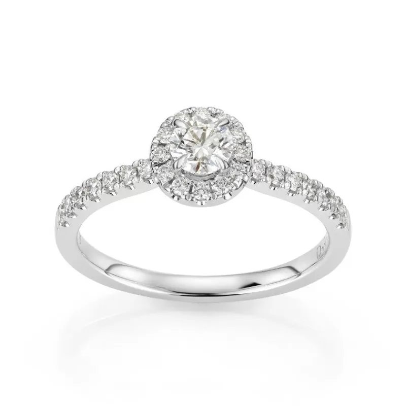 David-Andersen Diamantringer-Ring, Rosett Rund Brilliant Med Diamanter (0,57 Ct)