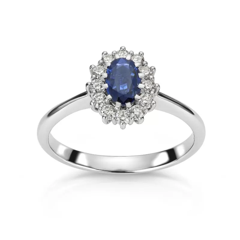 David-Andersen Diamantringer-Ring, Rosett Safir