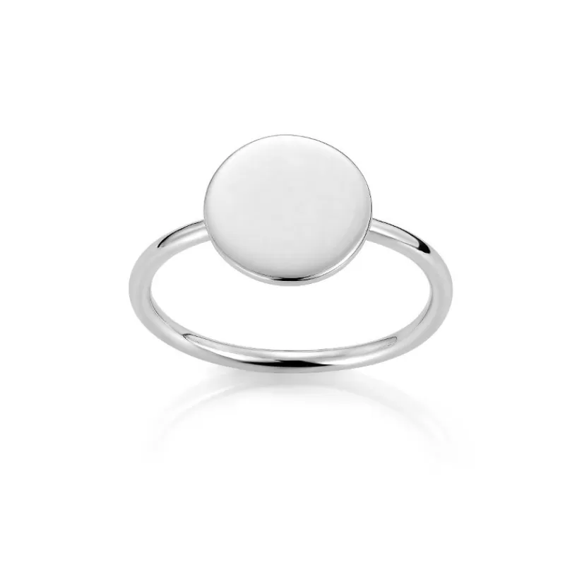 David-Andersen Sølvringer-Ring, Rund Plate