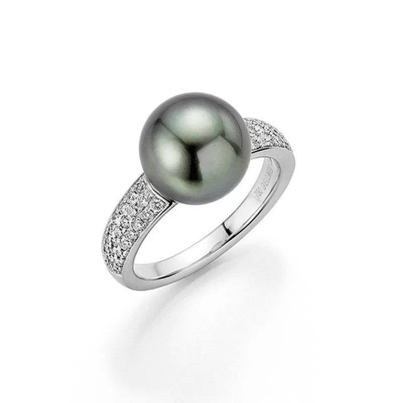 Gellner Gullringer-Ring, Tahitiperle (11-12 Mm) Og Diamanter